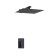 The shower system waserkraft a20219, built -in, tropical shower, black