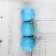Set of balls plastic D-5.5 cm, 3 pcs "matte" blue