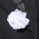 Brooch-stroke textile "flower" clove, white color