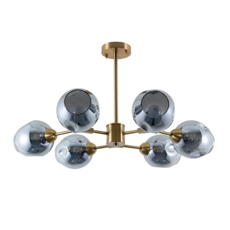 Yuka chandelier, 6x60W E27, Copper color