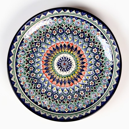 Largan Rishtan ceramics "Patterns", 32 cm, blue-10