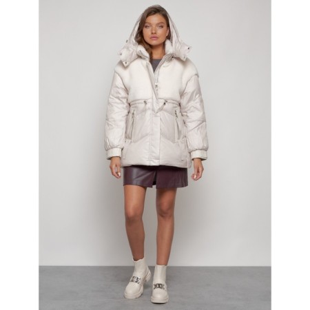 Winter jacket, size 48, beige color-4