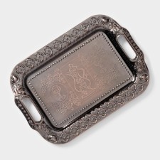 Stainless steel tray “Dark”, 35 × 26 × 3 cm, bronze color