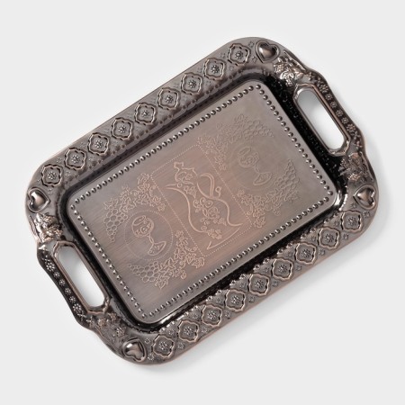 Stainless steel tray “Dark”, 35 × 26 × 3 cm, bronze color