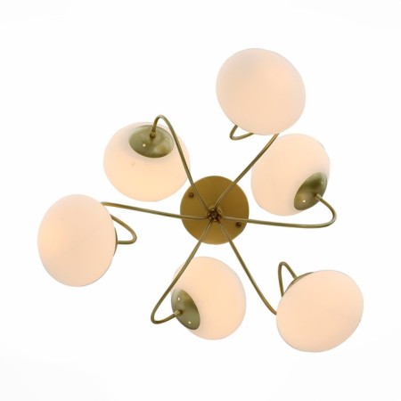 Ceiling EVOLUCE lamp. SL717.202.06. Acini. 6x40 watts, E27, 65x65x37 cm, color gold-5