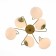 Ceiling EVOLUCE lamp. SL717.202.06. Acini. 6x40 watts, E27, 65x65x37 cm, color gold