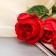 Artificial flowers "bush rose" 80 cm, red