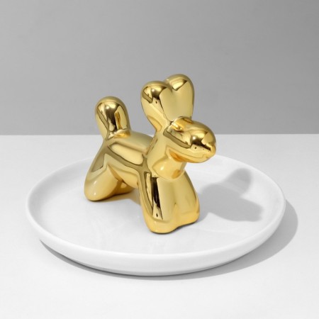 Supply Universal Ceramics "Dog" 13 × 12, white-golden color-2
