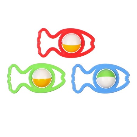 Rattle "fish", color mix, aelyta-4
