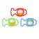 Rattle "fish", color mix, aelyta