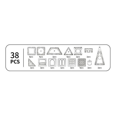 Designer magnetic "magic figures", 38 details-4
