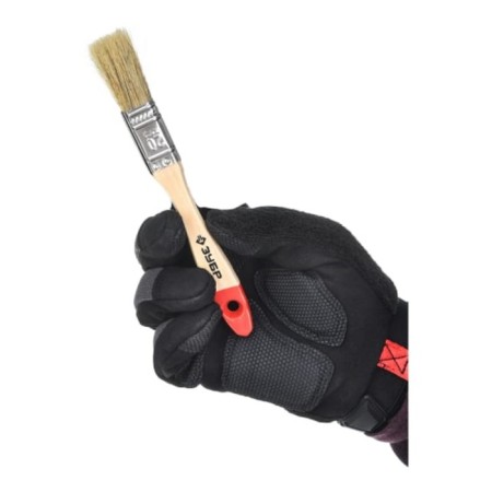 Brush flat bison 4-01003-020, natural bristles, wooden pen, 20mm-4