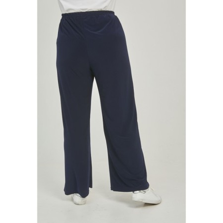 Female trousers, size 58, dark blue color-4