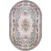 Oval Merinos Valencia Deluxe carpet, size 200x300 cm, color L.Blue-brown