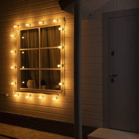 Girlyanda "Bels Light" 10 m, IP65, UMS, 2W, white thread, step 40 cm, E27 (without lamps), 220 V-5