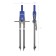 Ready -made Erich Krause University, 3 subjects, 170 mm, metal circa with a maximum radius of 18 cm, sharpener, replaceable stiffle, euro -handle