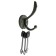 Furniture hook CAPPIO WING, two -rOM, graphite color, 4 pcs.