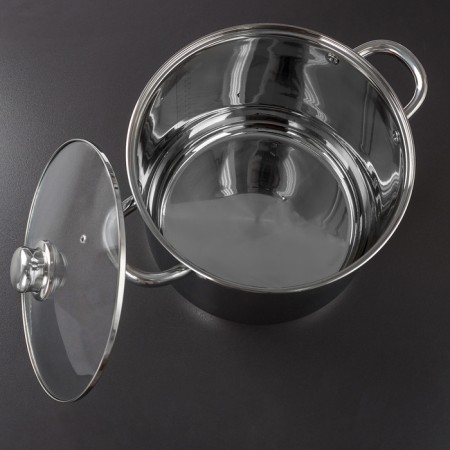 Magistro Grande stainless steel pan, 8.9 liters, with a lid, capsule, induction-1