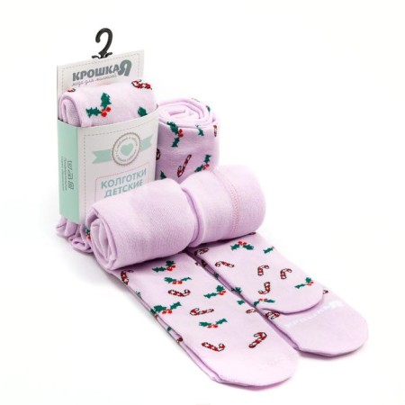 Pantyhose crumb I "caramel", pink, height 68-74 cm