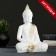 Figure "Buddha Small" 16x9x23cm white-gold