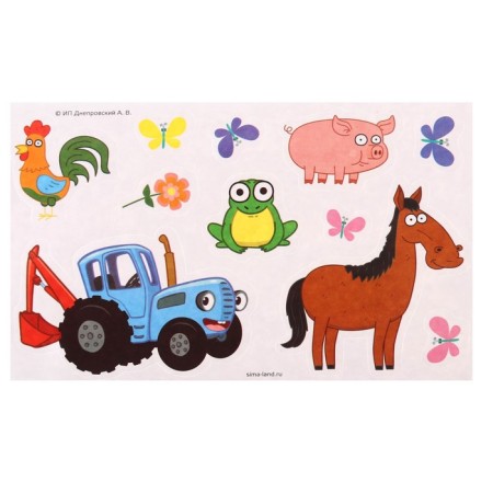 Set for creativity, 24 subjects, blue tractor-4