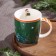 Ceramic set “everything will come true”: a circle of 350 ml, a spoon, green color