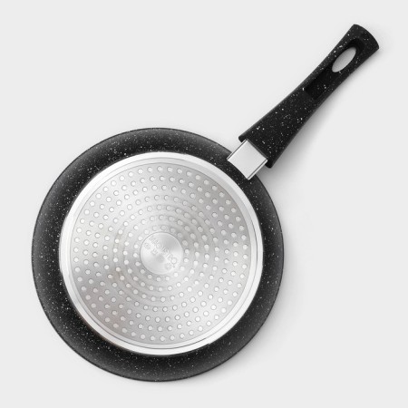 Fogging pan Magistro Dark, D = 22 cm, removable handle Soft-Touch, anti-stick coating, induction, black color-9