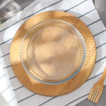 Circle form for baking and baking of the heat -resistant glass Borcam, 1.5 l, corrugated-1