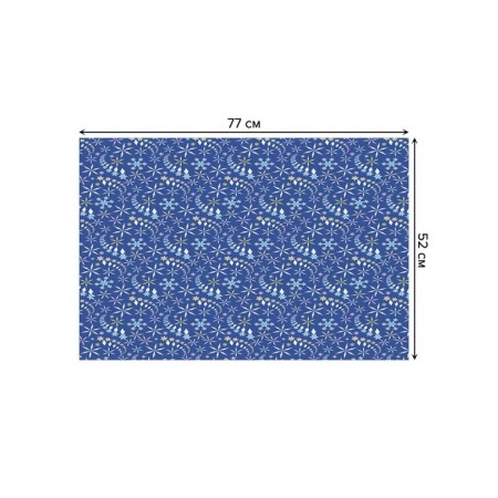 Bathroom mat “Dance of snowflakes”, anti -slip, size 52x77 cm-1