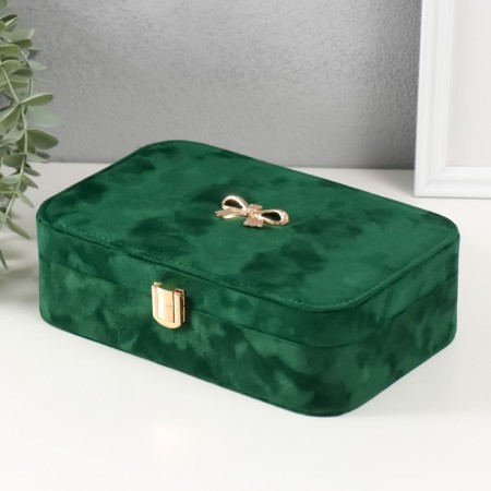 Textile box for jewelry "Bant" Emerald 22x14.5x7 cm-3
