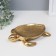 Souvenir Polystone stand "Golden Turtle" 21.8x17x4.5 cm