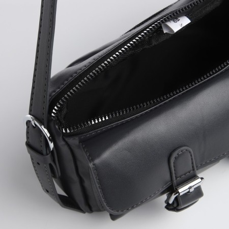 Female bag with pockets of leatherette, graphite color-8