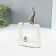 Souvenir Ceramics "Cats Mouse. Square" White with silver 5.2x13.5x23 cm