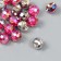 Buttons plastic for creativity 1 puncture "ball holography. Pink" set 20 pcs d = 1.2 cm
