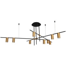 The lamp on the Indigo rod, 11031/9r Black. 9x60W, e27, 1380x1380x1025 mm, bronze color