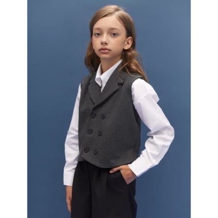 Children's vest Children's Amarobaby Study Smart, height 152 cm, gray color-8