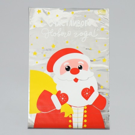 Plastic packet "Happiness to you", 20 x 30 cm, new year-2