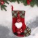 Soft suspension "sock - Santa Claus in a long cap" 18x27 cm, green -red