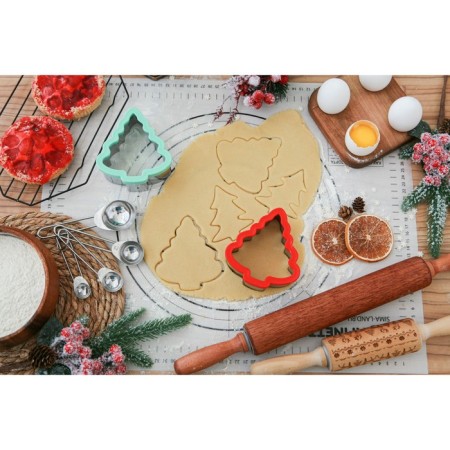 Form for cutting the cookies "Christmas tree", 9.7 × 5 × 10.7 cm, color mix-4