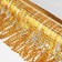 Braid with sequins "fringe", with holography, d = 6 mm, 17 ± 1 cm, 4.5 ± 0.5 m, golden color