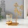 Summary Metal, glass per 1 candle "Sukhotzet in gold" d = 4.7 cm 11x8x19.2 cm