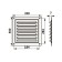 Ventilation grate "Space" RM2030, 200 x 300 mm, with a grid, metal, white