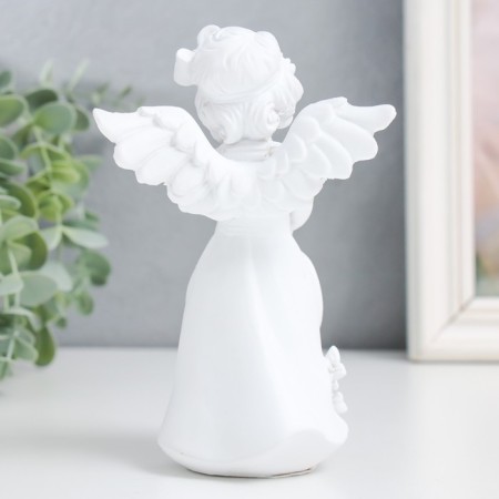 Souvenir Polystone "Baby Angel with a hat" Snow-white "mix 9.5x6x14.7 cm-3