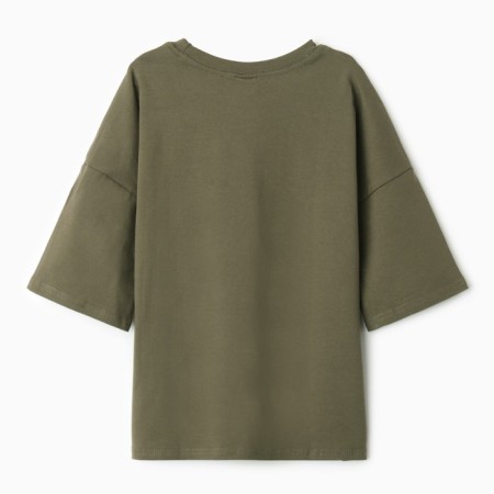 T -shirt Children's Minaku color khaki, height 104 cm-10
