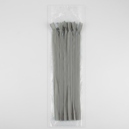 Lightning secret, No. 3, non -proceeding, locking machine, 30 cm, gray color-2