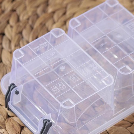 Rectangular lunch box, 2 compartments, 16.5 × 11 × 6 cm-2