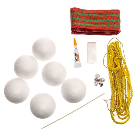 Set for creativity "Christmas toys", shreds, 6 balls-2