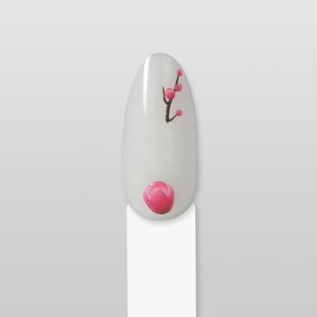 Nail stickers "Sakura", voluminous, pink/white color-5