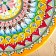 Plant of Rishtan ceramics "Patterns", yellow, flat, 28 cm