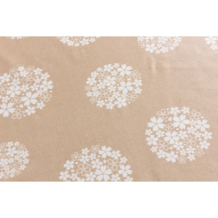 MEIWA tablecloth, round, 152 cm, beige color